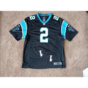 Carolina Panthers DJ Moore #2 Jersey Men's Size XL Black Short Sleeve